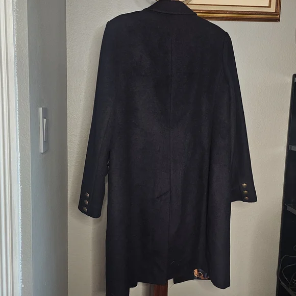 Ralph Lauren Alecia Regal Navy Coat Gold Crest Size 14 - Picture 6 of 11